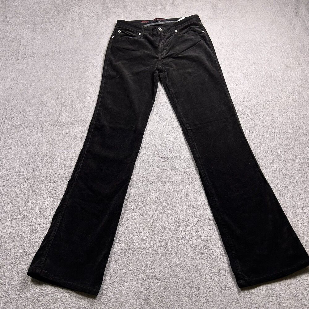 Fabrizio Gianni Bootcut Jeans Women Size 4 Black Corduroy Stretch USA Made